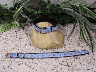 obojek modrý motýl,š.3cm,