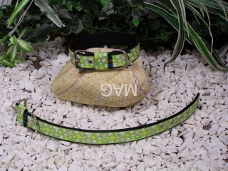 obojek zelený motýl,š.3cm