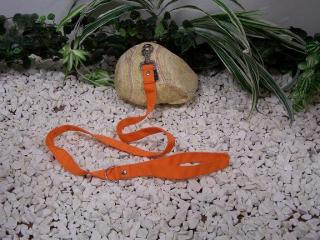 vodítko s uchem oranžový,d.1,5m ,š.2,5cm