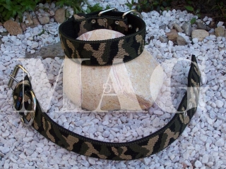 obojek army green - maskáč š.5cm