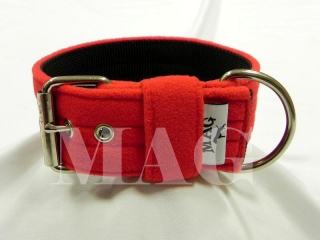 Obojek fleece červený, š.5cm