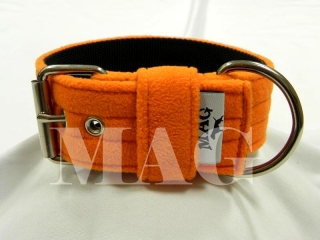 Obojek fleece oranžový, š.5cm