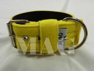 Obojek fleece žlutý, š.5cm