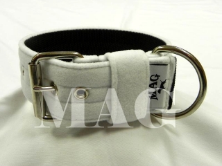 Obojek fleece bílý, š.5cm