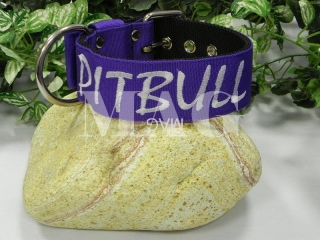 obojek Pitbull, š4cm, filaová+bílá