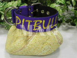 obojek Pitbull, š5cm, filaová+žlutá