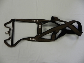 weight pull postroj s výšivkou hnědý St, š.4cm