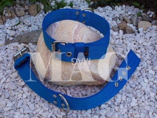 obojek klasický modrý, š.4cm,d.50cm