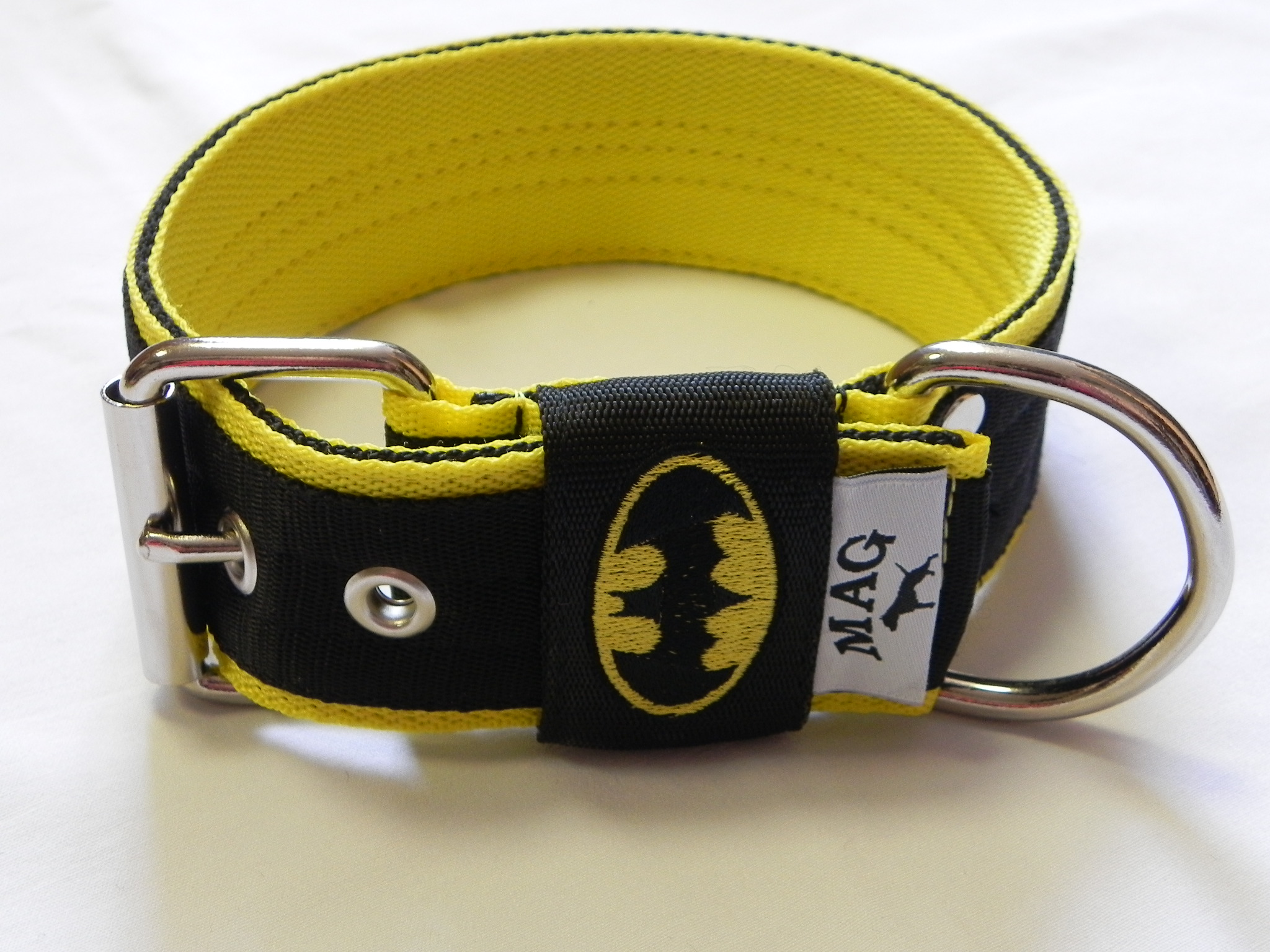 Obojek Batmann š.5cm s výšivkou