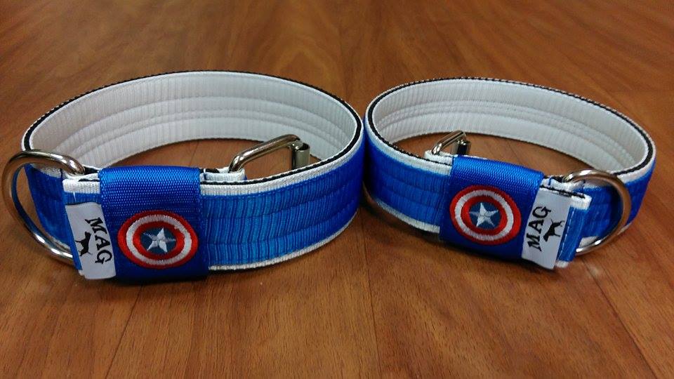 Obojek Cap. America š.4cm se jménem