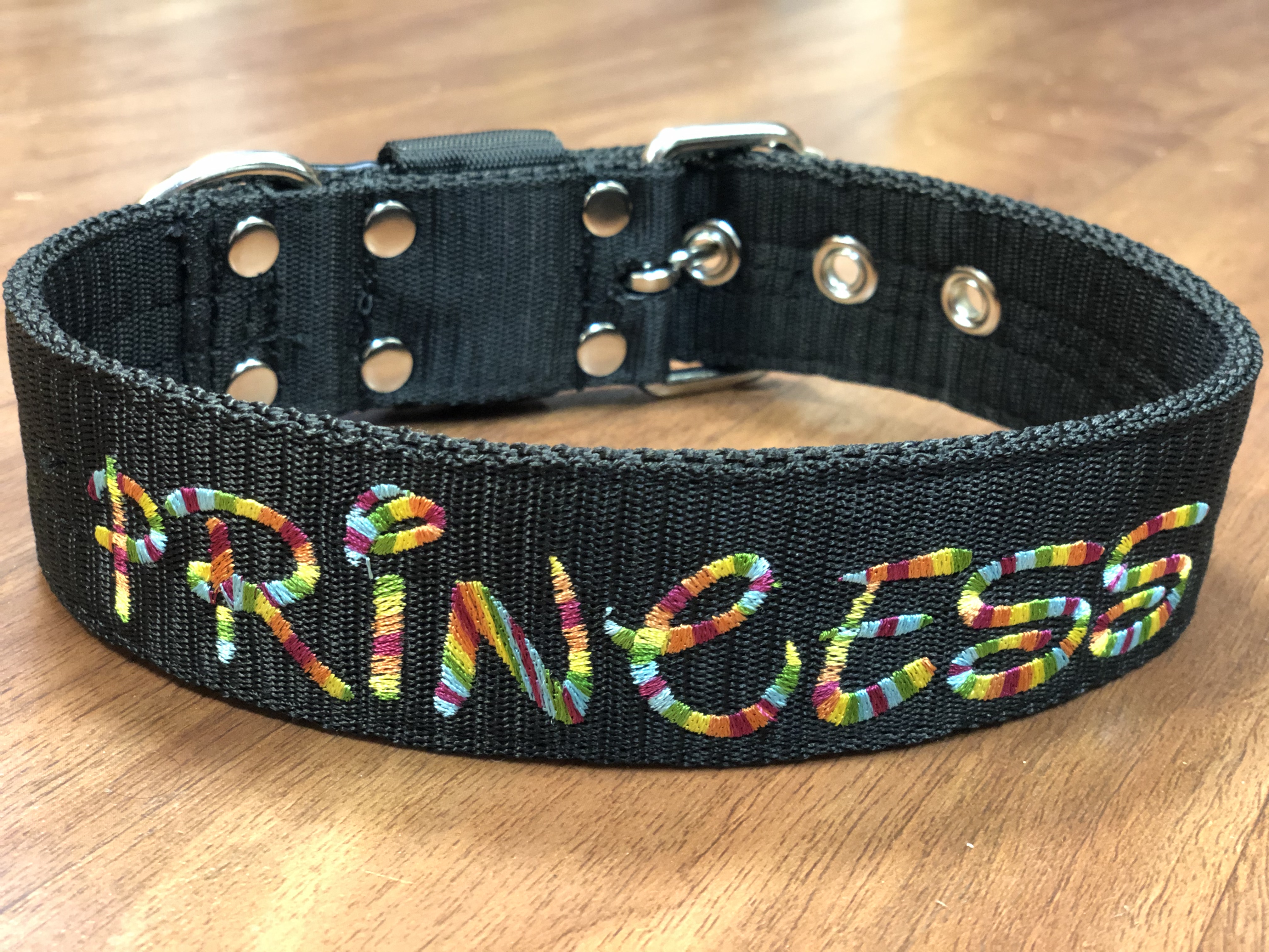 obojek černý + Princess 4cm