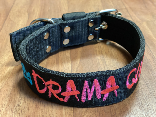 Obojek černý Drama Queen š.5cm