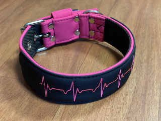 obojek softshell s výšivkou š.5cm - Tepová fr.