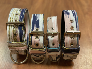 Obojek soft. vršek š.5cm - zlatá malba