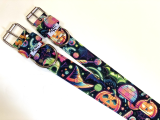 obojek celosoft. š.5cm Halloween barevný